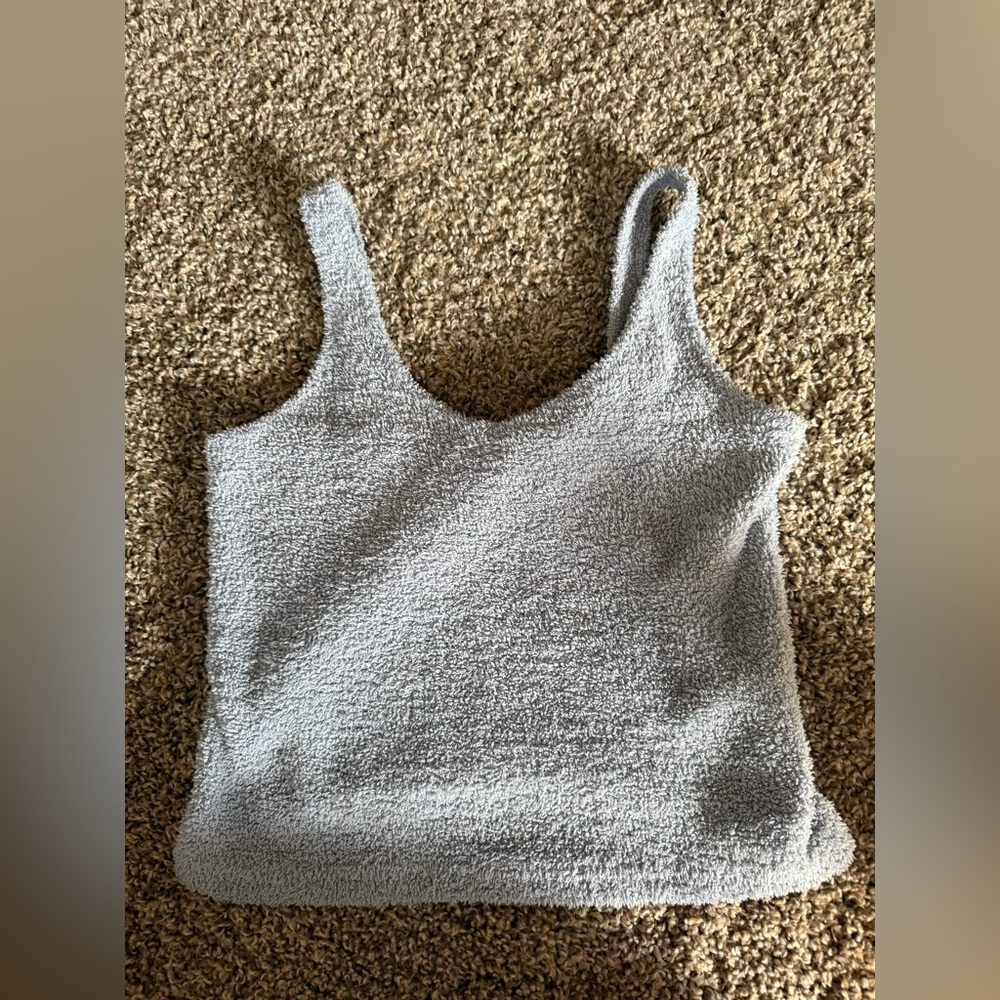 Sky Blue Fuzzy Women's Tank Top